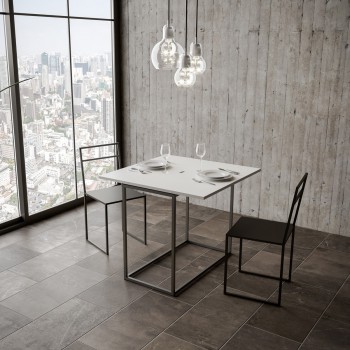 Nordica Libra Konsolentisch mit anthrazitfarbenem Rahmen - 90x45/90 cm Nordica Libra Konsolentisch zum Öffnen mit anthrazitfarbenem Rahmen