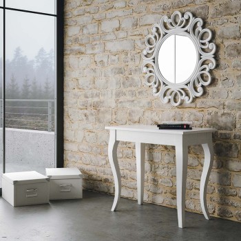 Olanda Konsolentisch - Ausziehbarer Konsolentisch 90x48/204 cm Olanda Small Weiße Esche
