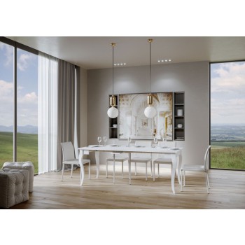 Olanda Konsolentisch - Ausziehbarer Konsolentisch 90x48/204 cm Olanda Small Weiße Esche