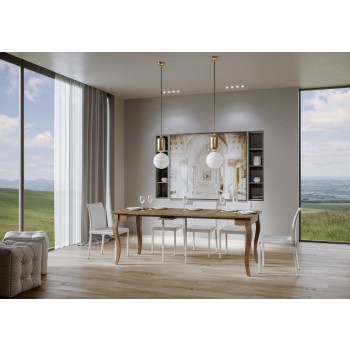 Olanda Konsolentisch - Ausziehbarer Konsolentisch 90x48/308 cm Olanda Weiße Esche