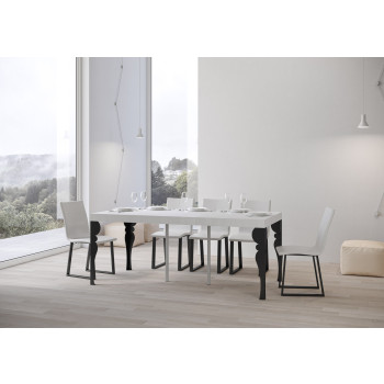 Paxon Premium Konsolentisch mit anthrazitfarbenen Beinen - Ausziehbarer Konsolentisch 90x40/196 cm Paxon Small Premium Weißesche mit anthrazitfarbenen Beinen