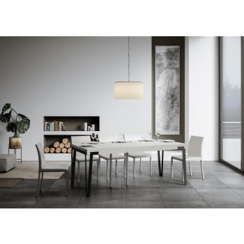 Rio Konsolentisch mit anthrazitfarbenem Gestell - Ausziehbarer Konsolentisch 90x40/196 cm Rio Small Premium Natureiche mit anthrazitfarbenem Gestell