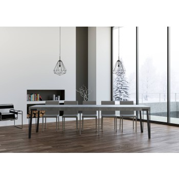 Rio Konsolentisch mit anthrazitfarbenem Gestell - 90x40/300 cm Rio Premium ausziehbarer Konsolentisch in Natureiche mit anthrazitfarbenem Gestell