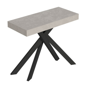 Saki Konsolentisch mit anthrazitfarbenen Beinen - Saki Kaschmir ausziehbarer Konsolentisch 90x40/300 cm mit anthrazitfarbenen Beinen