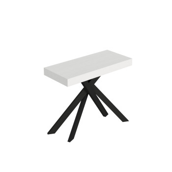 Saki Premium Konsolentisch mit anthrazitfarbenen Beinen - Ausziehbarer Konsolentisch 90x40/196 cm Saki Small Premium Kaschmir mit anthrazitfarbenen Beinen