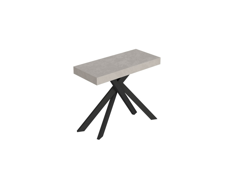 Saki Premium Konsolentisch mit anthrazitfarbenen Beinen - Ausziehbarer Konsolentisch 90x40/300 cm Saki Premium Kaschmir mit anthrazitfarbenen Beinen