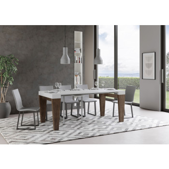 Spimbo Konsolentisch - Ausziehbarer Konsolentisch 90x40/196 cm Spimbo Small Weiße Esche