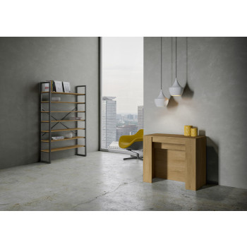 Venus-Konsole - Ausziehbare Konsole 90x48/296 cm Venus Esche weiß mit internen Erweiterungen