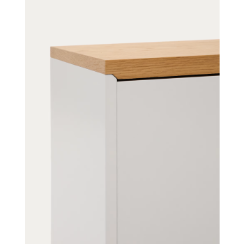 Abilen 3-türiges Sideboard, Eichenfurnier und weißer Lack, 180 x 75 cm, FSC 100%