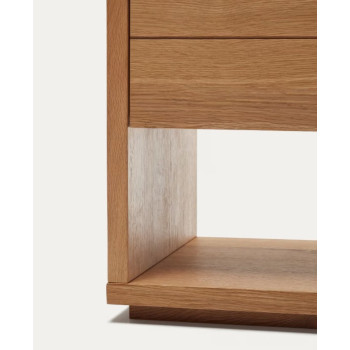 Alguema Sideboard mit 4 Türen, Eichenfurnier mit natürlichem Finish, 200 x 74 cm