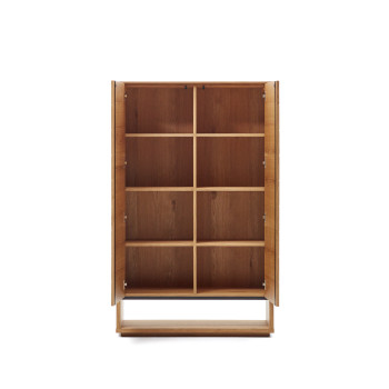 Alguema hohes Sideboard mit 2 Türen, Eichenfurnier mit natürlichem Finish, 100 x 163,5 cm