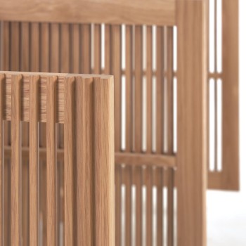 Beyla 4-türiges Sideboard aus Massivholz und Eichenfurnier 180 x 71,5 cm FSC 100%