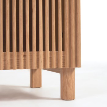 Beyla 4-türiges Sideboard aus Massivholz und Eichenfurnier 180 x 71,5 cm FSC 100%