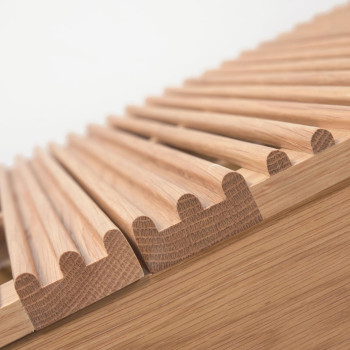 Beyla 4-türiges Sideboard aus Massivholz und Eichenfurnier 180 x 71,5 cm FSC 100%