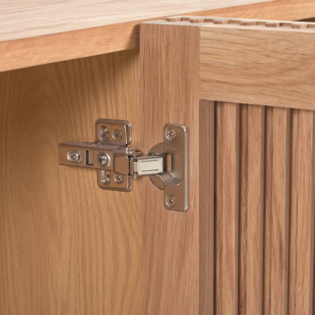 Beyla 4-türiges Sideboard aus Massivholz und Eichenfurnier 180 x 71,5 cm FSC 100%