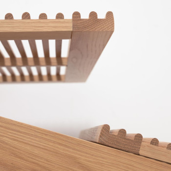 Beyla 4-türiges Sideboard aus Massivholz und Eichenfurnier 180 x 71,5 cm FSC 100%