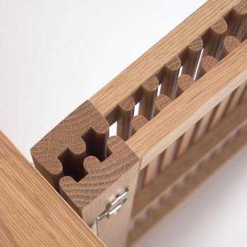 Beyla 4-türiges Sideboard aus Massivholz und Eichenfurnier 180 x 71,5 cm FSC 100%