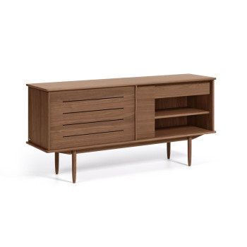 Carolin Sideboard mit 2 Türen und 1 Schublade, Walnussfurnier, 180 x 83,8 cm
