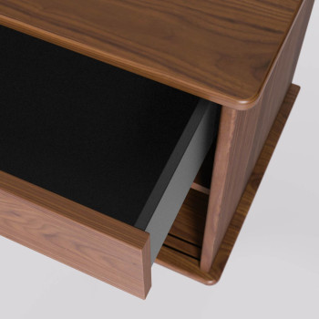 Carolin Sideboard mit 2 Türen und 1 Schublade, Walnussfurnier, 180 x 83,8 cm