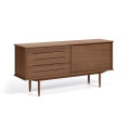 Carolin Sideboard mit 2 Türen und 1 Schublade, Walnussfurnier, 180 x 83,8 cm