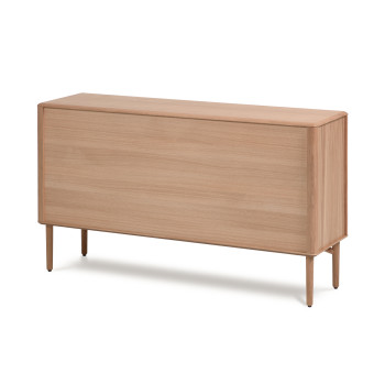Lenon Sideboard mit 2 Türen und 3 Schubladen aus Holz und Eichenfurnier, 155 x 86 cm, FSC MIX-zertifiziert