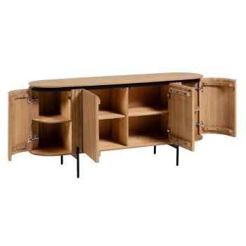 Licia 4-türiges Sideboard aus massivem Mangoholz 