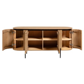 Licia 4-türiges Sideboard aus massivem Mangoholz 