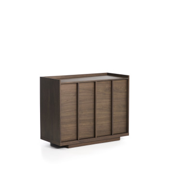 Onix Sideboard aus Walnussfurnier mit dunkler Oberfläche, 100 x 80 cm, FSC Mix-zertifiziert