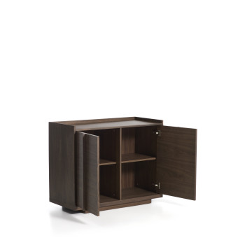 Onix Sideboard aus Walnussfurnier mit dunkler Oberfläche, 100 x 80 cm, FSC Mix-zertifiziert