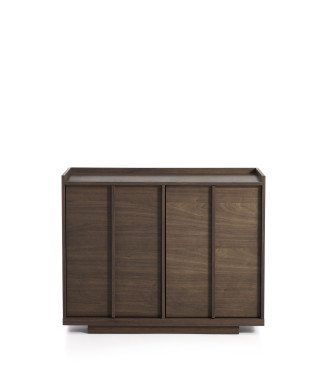 Onix Sideboard aus Walnussfurnier mit dunkler Oberfläche, 100 x 80 cm, FSC Mix-zertifiziert