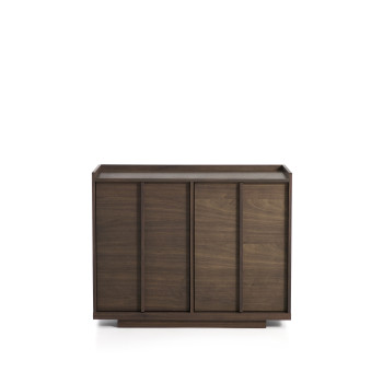 Onix Sideboard aus Walnussfurnier mit dunkler Oberfläche, 100 x 80 cm, FSC Mix-zertifiziert