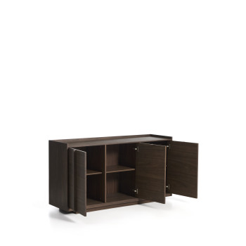 Onix Sideboard in Walnussfurnier mit dunkler Oberfläche, 150 x 80 cm, FSC Mix-zertifiziert