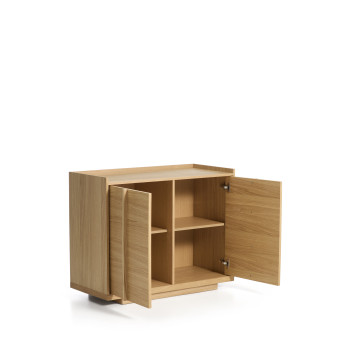 Onix Sideboard aus Eichenfurnier mit naturfarbener Oberfläche, 100 x 80 cm, FSC Mix-zertifiziert