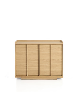 Onix Sideboard aus Eichenfurnier mit naturfarbener Oberfläche, 100 x 80 cm, FSC Mix-zertifiziert