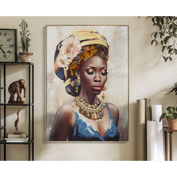 GEMÄLDE AUF LEINWAND MIT RAHMEN AYDA -A-