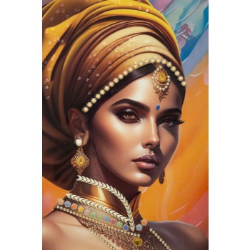 GEMÄLDE AUF LEINWAND MIT RAHMEN SAMIRA -A-