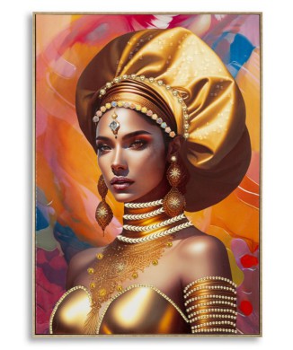 GEMÄLDE AUF LEINWAND MIT RAHMEN SAMIRA -B-