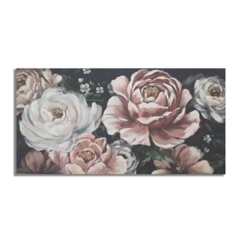 GEMÄLDE AUF LEINWAND ROT FLOWY -B-