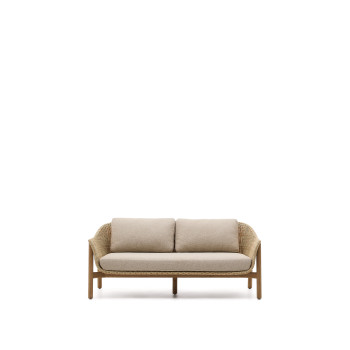 Galea 2-Sitzer-Sofa aus massivem Teakholz und synthetischem Rattan 170,5 cm FSC 100 % FSC