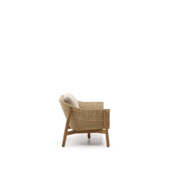 Galea 2-Sitzer-Sofa aus massivem Teakholz und synthetischem Rattan 170,5 cm FSC 100 % FSC