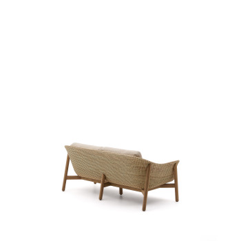 Galea 2-Sitzer-Sofa aus massivem Teakholz und synthetischem Rattan 170,5 cm FSC 100 % FSC