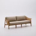 Galea 2-Sitzer-Sofa aus massivem Teakholz und synthetischem Rattan 170,5 cm FSC 100 % FSC