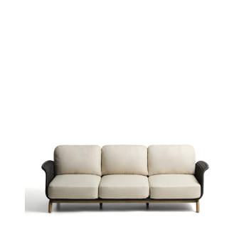 Alipa 3-Sitzer-Sofa aus massivem Akazienholz und Seil