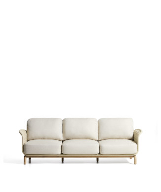 Alipa 3-Sitzer-Sofa aus massivem Akazienholz und Seil