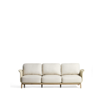 Alipa 3-Sitzer-Sofa aus massivem Akazienholz und Seil