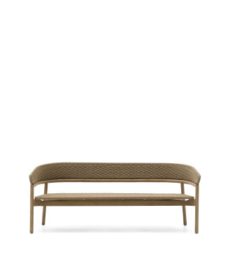 Arinella 3-Sitzer-Sofa aus massivem Akazienholz mit natürlichem Finish und beigem Seil FSC 100% 167 cm