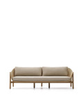 Galea 3-Sitzer-Sofa aus massivem Teakholz und synthetischem Rattan 223 cm FSC 100%