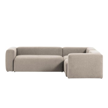 Blok 3-Sitzer-Ecksofa beige 290 x 230 cm /