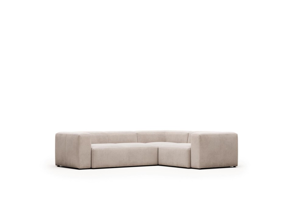 Blok 3-Sitzer-Ecksofa beige 290 x 230 cm /