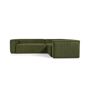 Blok 3-Sitzer-Ecksofa aus Cord